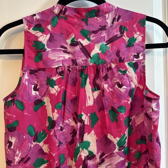 J Crew Vibrant Sleeveless Floral Top - Picture 7 of 7